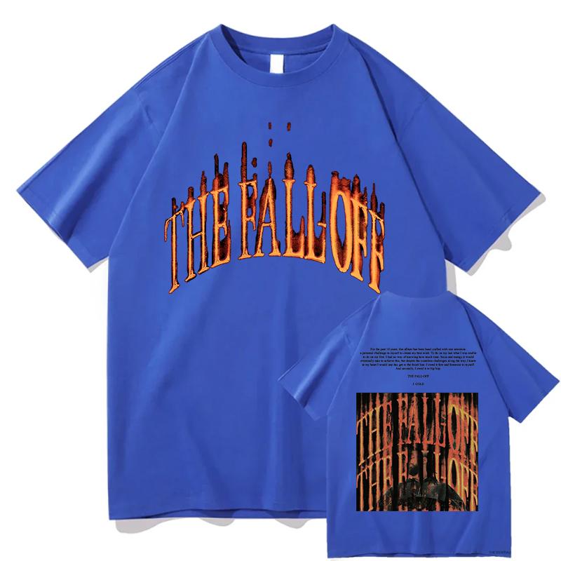 J Cole THE FALL OFF TShirts Graphic Clothing Hip Hop Rap Pure Cotton ONeck Short Sleeve Music Merch Tops Classic Streetwear