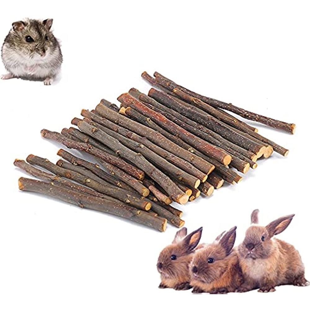 100g Teeth Grinding Apple Tree Stick Biting Tree Small Animal Toys for Hamster Guinea Pig Rabbit Squirrel Hedgehog