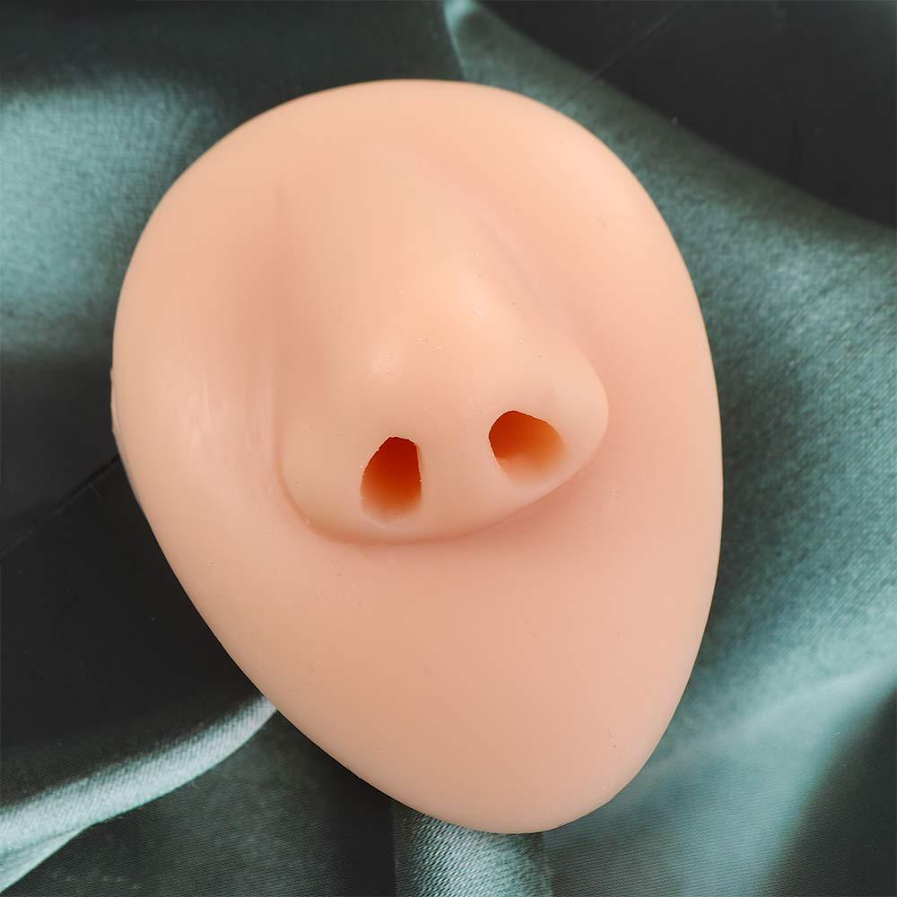 Nose Simulation  Body Part Piercing Jewelry Tool Tattoo Puncture Practice Silicone Face Model