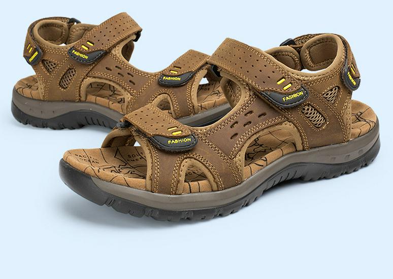 2024 Men's Open-Toe Casual Beach Sandals - Large Sizes Available
