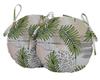 Vargottam Indoor Outdoor Round Bistro Chair Cushions Block Print 15-Inch Bistro Chair Pads Waterproof Seat Chair Cushion For Home
