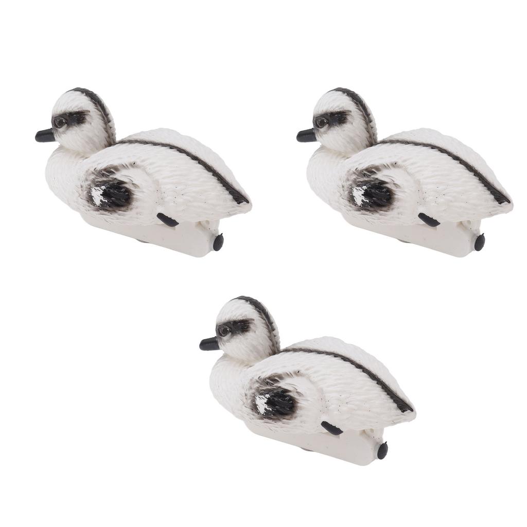 3Pcs Floating Yellow Duckling Realistic Plastic Duck Fish Pond Ornament for Garden Swimming Pool