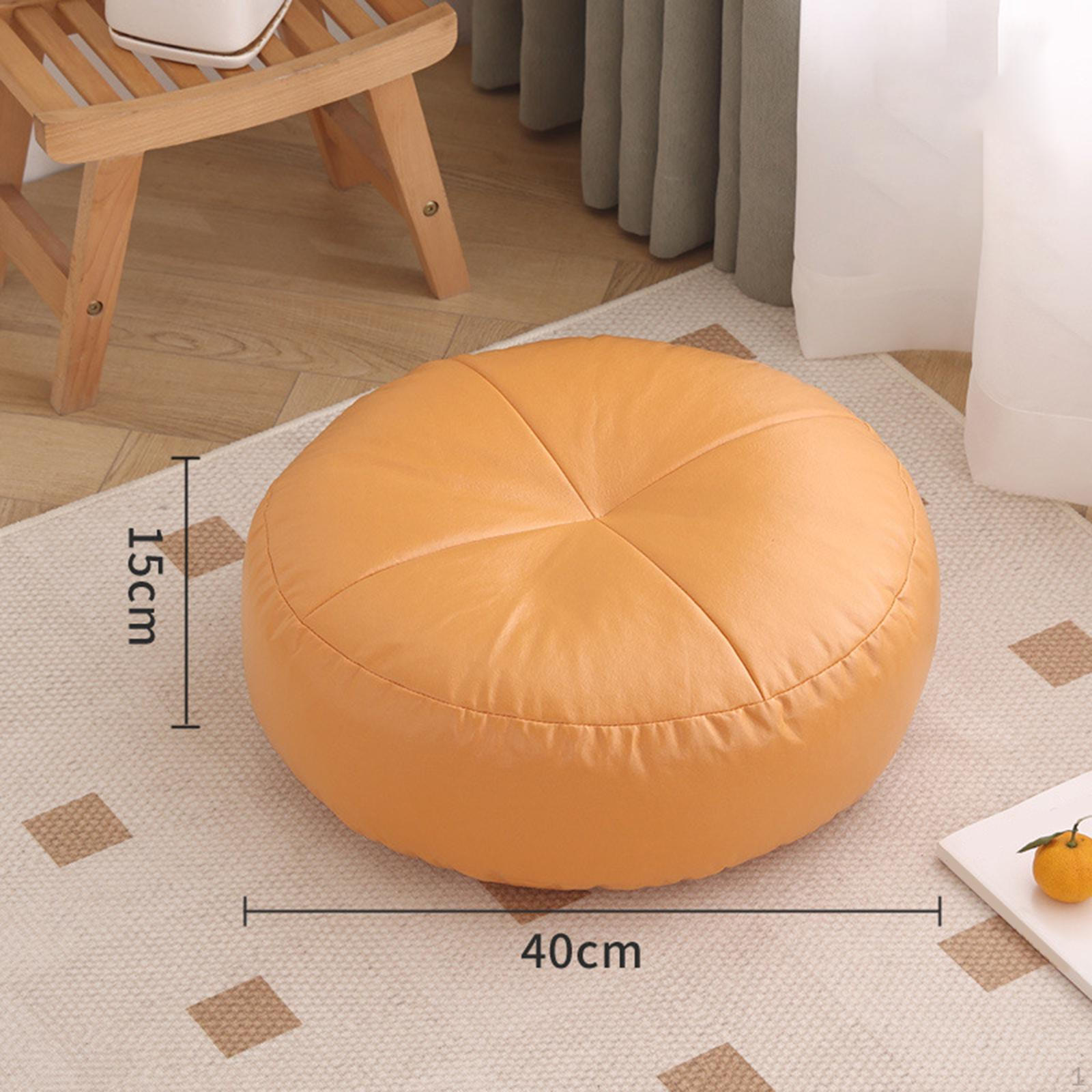 

Seat Cushion Floor Pillow 40cmx40cm Easy to Clean Round Versatile Tatami Carpet Pad Footstool оранжевый