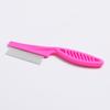 Solid Wood Handle Flea Comb: Single Row for Cats & Dogs - Removes Loose Hair & Cleans