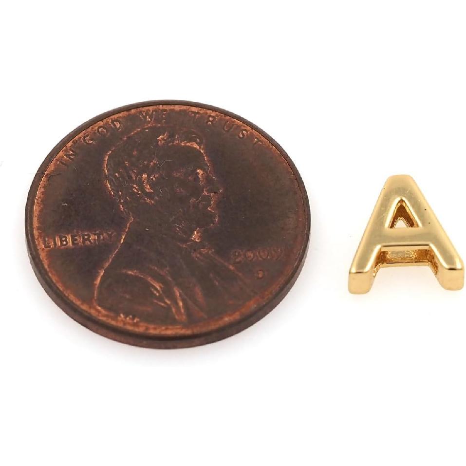 26pcs 18k Gold Filled Letter Charms,Initial Charms,Letter Pendants for DIY Bracelet Necklace Jewelry Making