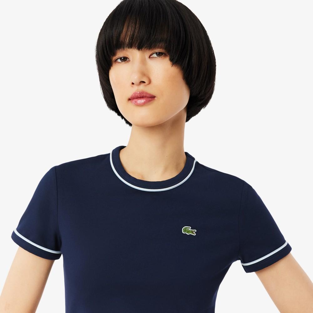 Lacoste Women's Slim Fit Jersey Short Sleeve T-Shirt TF5289-56G3UI
