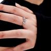 Elegant Versatile And Adjustable Ring With Bright Gemstones For Womens Fashion