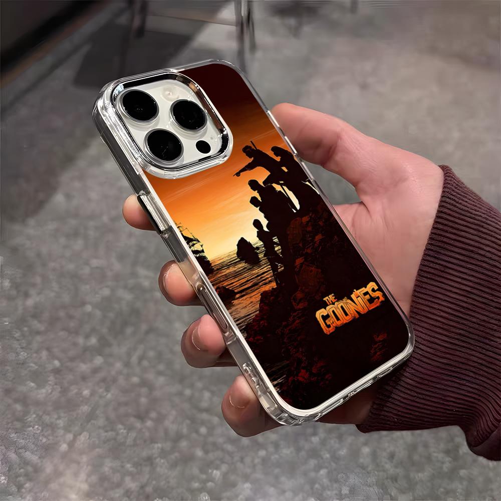 The Goonies Phone Case For IPhone 17 Air 16 E 15 14 13 12 11 Plus Pro Max Electroplated Transparent Soft Shell