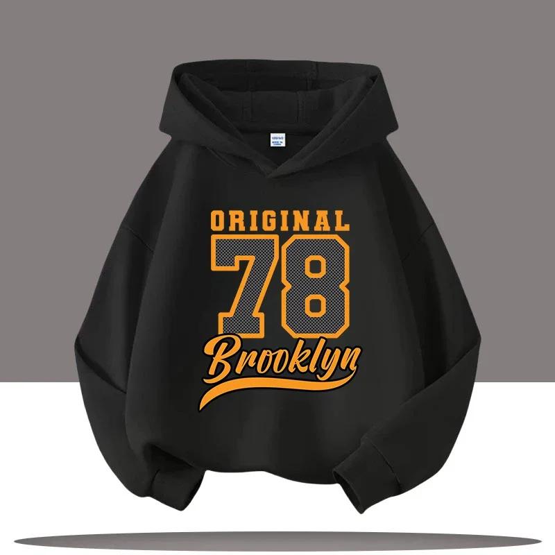 

Children s Sports Retro Digital Cartoon Printed Children s Hooded Casual Top 100
