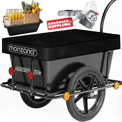 Goplus – Dog Bicycle Trailer – Load 40 Kg – Large All-Terrain Wheels – 3 Zipped Entrances – Waterproof Oxford Fabric