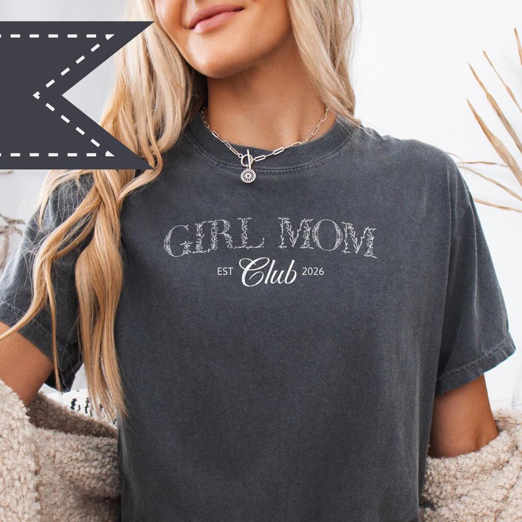 Girl Mom Club Comfort Colors® Shirt, Custom Mother's Day Tee, Custom Mom Appreciation Gift