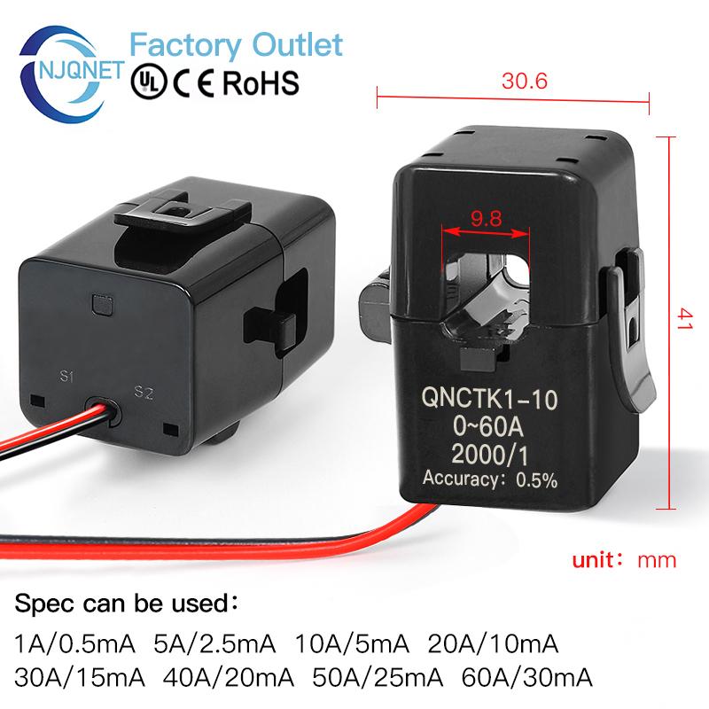 Split Core Current Transformer QNCTK1-10 5A 5mA 5A 2.5mA 10A 10mA 20A 10mA 50A 25mA 2000 Open Type Current Transformer Ct Clamp