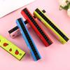 1PC 16-Hole Wooden Harmonica Colorful Cartoon Style Mouth Organ Child Beginner Musical Instrument Toys Early Education Props ZYF