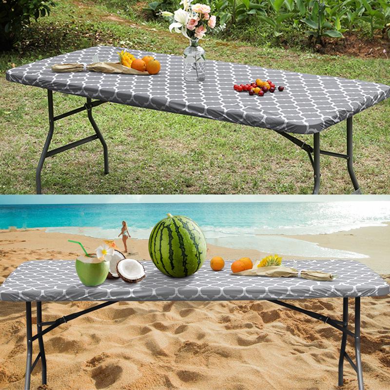 Vattentätt Elastiskt PVC Vinyl Duk för Picknick, Camping och Fester