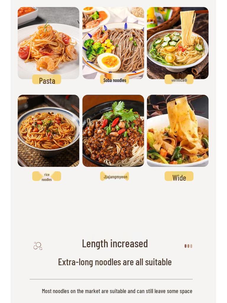 Scatola Quadrata Ermetica in Plastica per Conservare Noodles con Coperchio per Cucina e Frigo