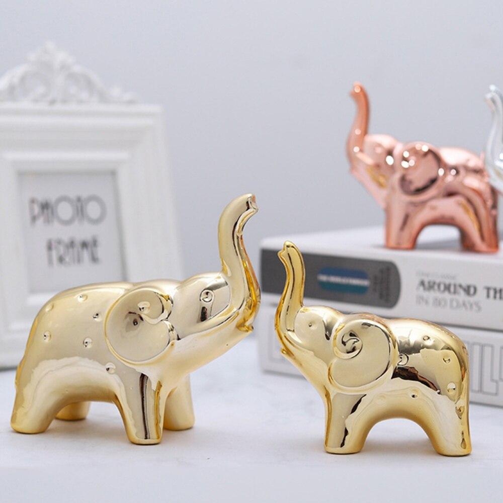Elephant Statue Home Decor Elephant Statue Decorations Gold Sculpture Ornaments