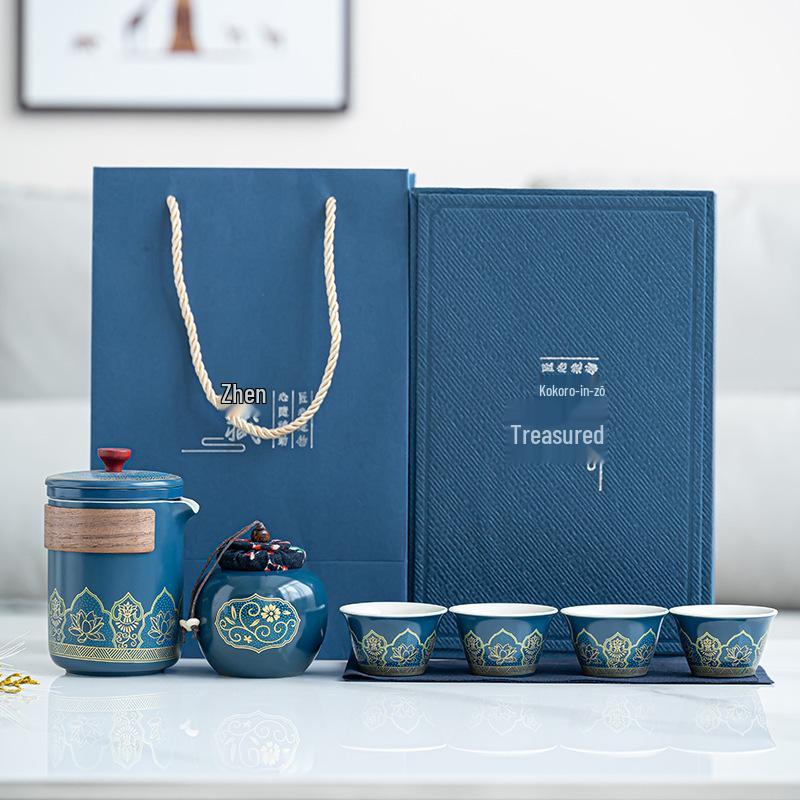 Corporate New Year Gift: Custom Logo Tea Set for Clients and Employees