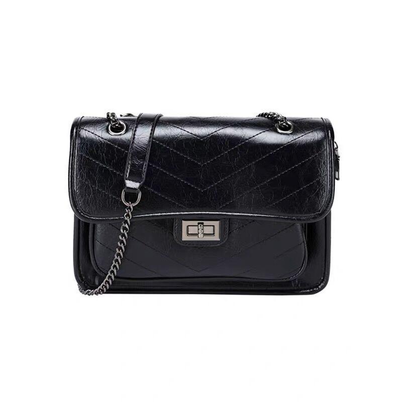 Wandering Bag Autumn and Winter New Temperament Black High-end Chain Bag Crossbody Shoulder Bag Women's Bag