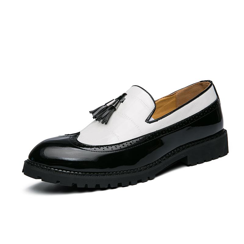 Designer Brogue Formal Fashion Mens Dress Wedding Office Gold Business Suit Tassel Office Oxfords Casual Shoes for Men Loafers