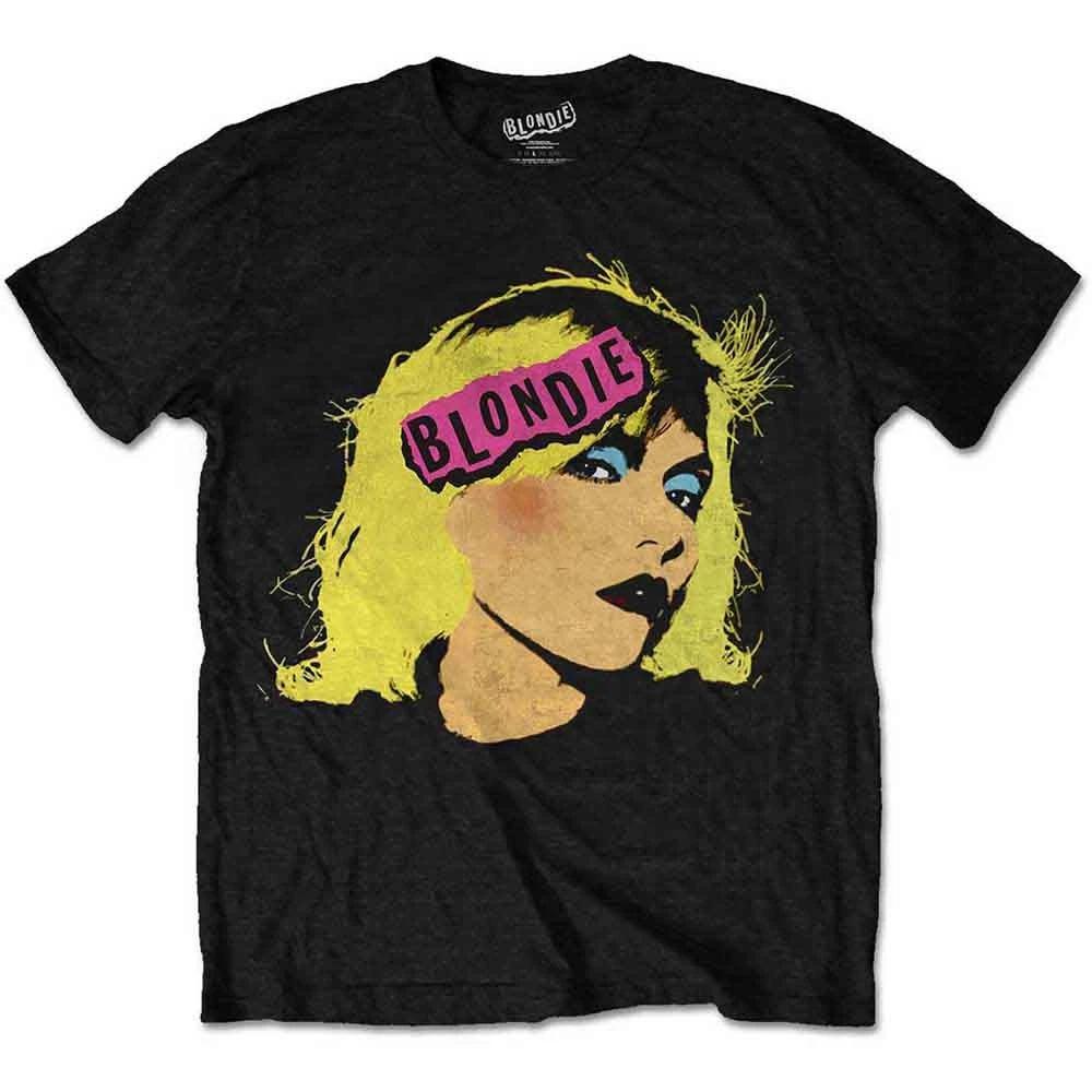 Blondie T Shirt Punk band Logo warhol new Official Mens Black L