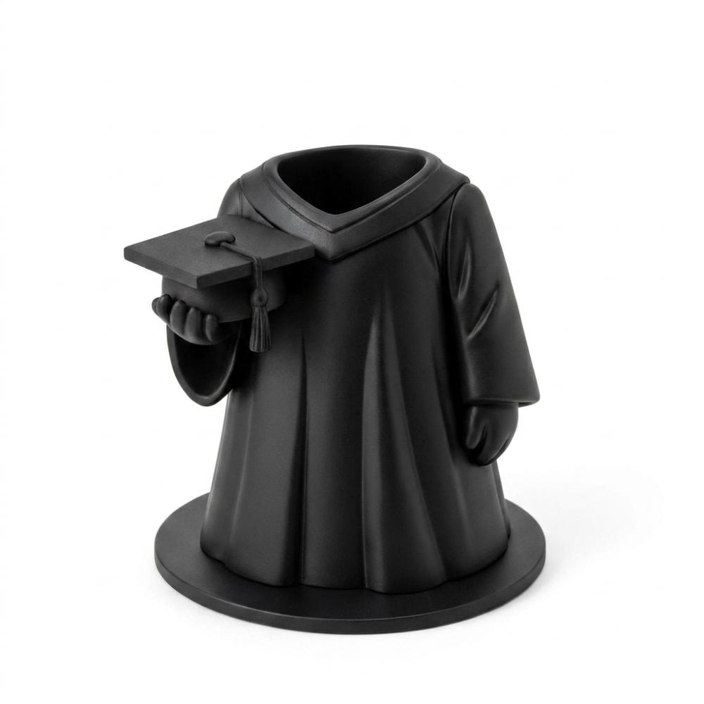 

3D Printing Graduation Gown Pen Holder Large Capacity Office Stationery Storage Graduation Gift чорний