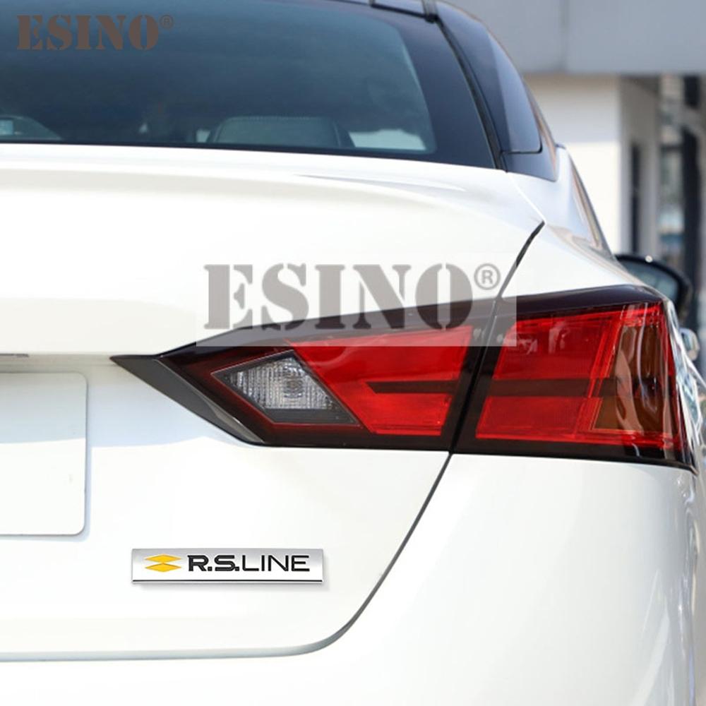 Car Styling 3D Metal Chrome Zinc Alloy Emblem Badge for Renault RS Line Clio Captur Megane Kadjar Arkana Koleos Sandero Safrane