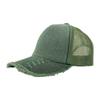 Ripped Fashion Denim Baseball Hat With Breathability Design For Casual Use Daily