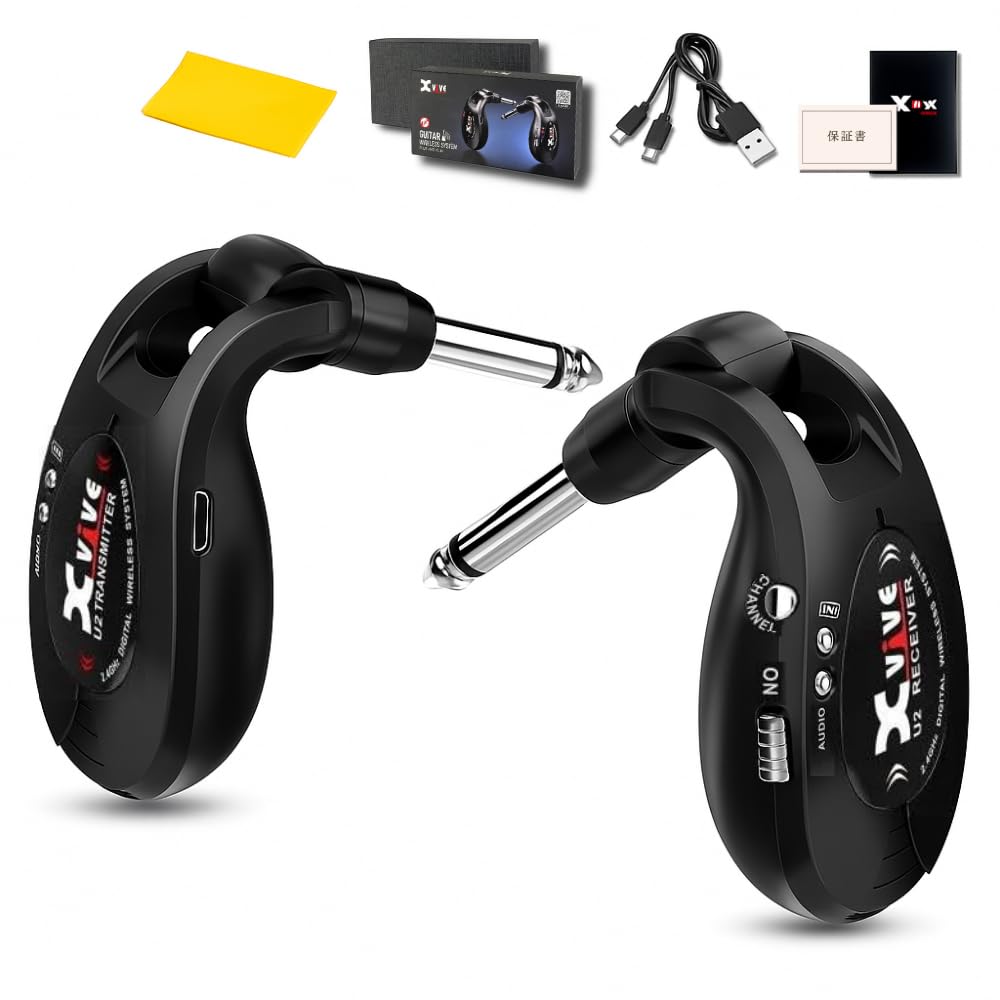 

Беспроводная система для гитары Xvive xvive u2 Черная Компактная Перезаряжаемая Максимальная дальность передачи 30 м Совместима с электрогитарой и бас-гитарой Беспроводная Для живых выступлений