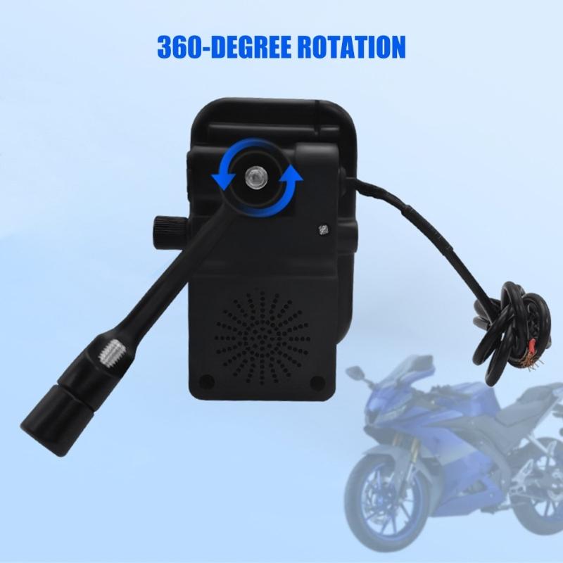 Motorcycle Phone Mount with Integrated Sound System for Electric Bikes Stable on Rough Terrains, Easy Installation, Water Resistant