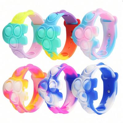 1/5PC- Pop Bubble Bracelets Kids Fidget Sensory Toy Gift Children Birthday Party Favors Goodie Bag Pinata Filler Stress Relief