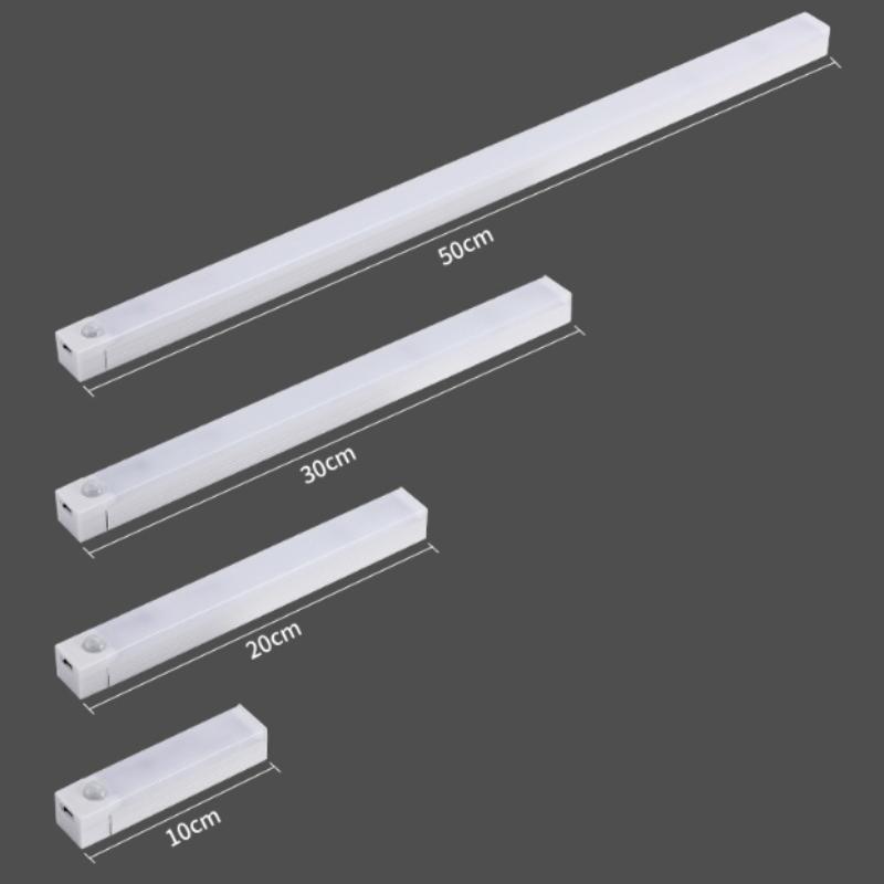 Lampada notturna a LED senza fili con sensore di movimento, lampada da notte per armadio, per cucina, camera da letto, rilevatore di luce, retroilluminazione per scale