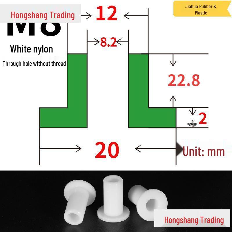 Step T-Shaped Nylon Insulating Bushing Washer, M3-M35 Thread Protection Spacer