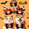 Halloween Pet Bandana Bib Scarf Collar Headwear Costume Set for Dogs Cats Pumpkin Ghost Party Decor Adjustable Holiday Dress Up
