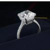 Real S925 Sterling Silver Color 2 Carats Moissanite Diamond Ring for Women Fine Anillos Mujer Silver 925 Jewelry Bizuteria Rings