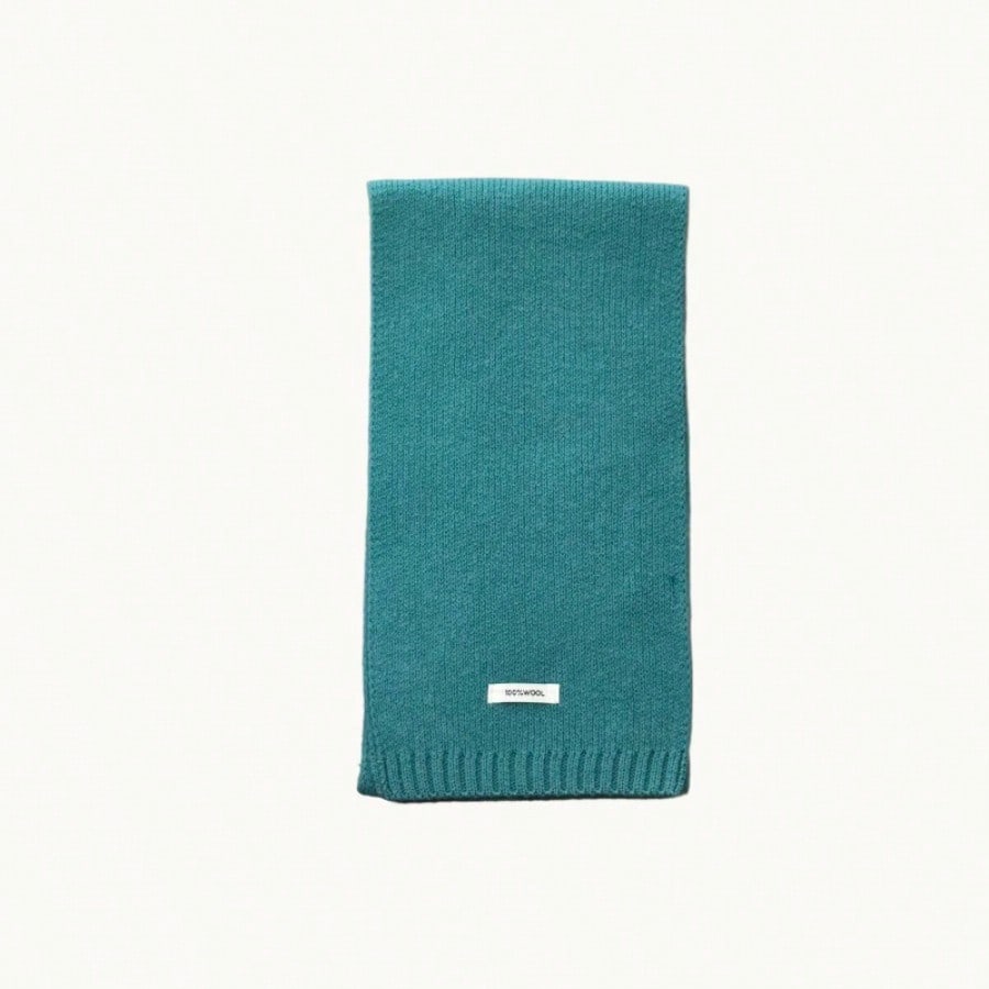 Quiet high-grade blue scarf wool women's autumn and winter warm knitted versatile women's scarf
