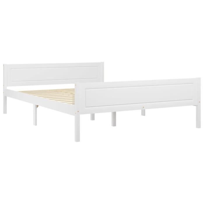 VidaXL Bed Frames Solid Pine Wood White 120x200 Cm