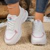 New Women Shoes Heart-shaped Platform Sneakers Woman Walking Sports-shoes Breathable White Shoe Casual Woman Footwear