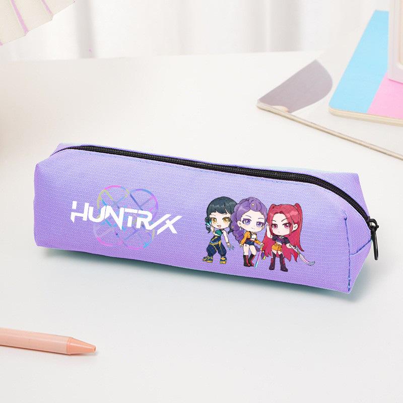 K-pop Demon Hunter Girl Group Pencil Case - Cartoon Oxford Cloth Stationery Bag for Primary School Students