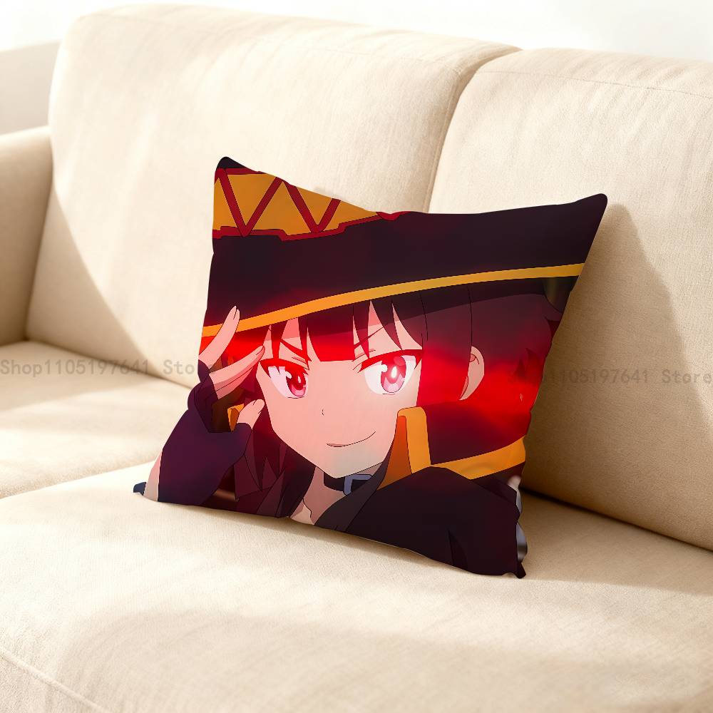 Megumin Anime K-KonoSubaS Kuddfodral Kuddeöverdrag Heminredning Födelsedagspresent Kuddfodral