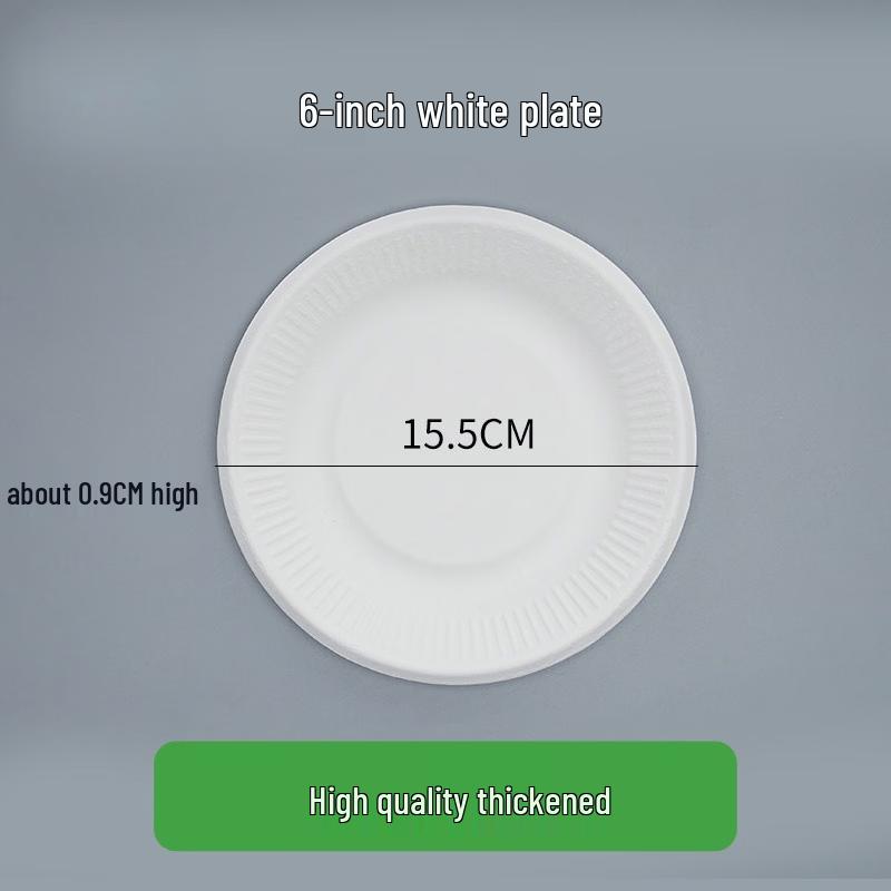 Yingtang 6-inch Disposable Wheat Straw Lace Edge Plates