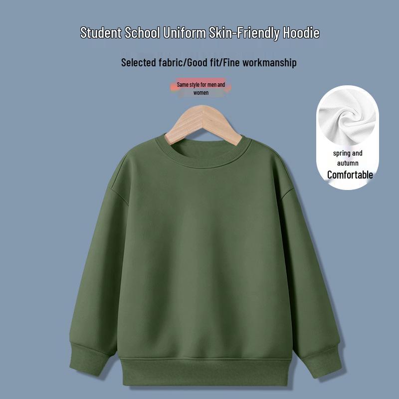 Jungen Sweatshirt mit Fleece-Futter: Warmes, locker geschnittenes Langarm-Oberteil für die Herbst-/Winter-Schuluniform