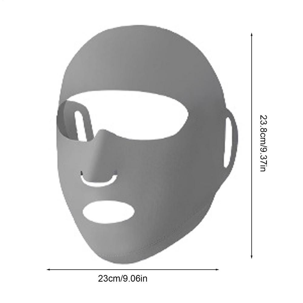 Face Cover for Sun Protection UV Protection Full Face Cover Sun Shield Adjustable Facekini Outdoor Hiking Cycling Running Gear серый