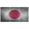 Dreiteiliger Leinwanddruck Flagge von Japan