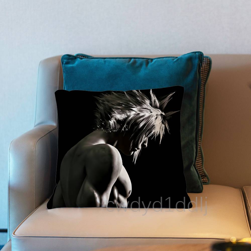FFinal Fantasy VII Cloud Cushion Cover Pillow Cover Decor Pillowcase Printed Cushion Case For Couch