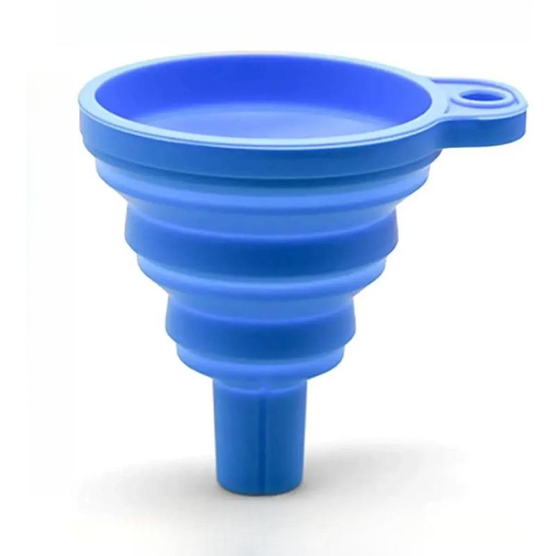 10Pcs Foldable Car Engine Funnel Silicone Liquid Funnel Washer Fluid Change Portable Car Engine Oil Change Funnel Car Accessories