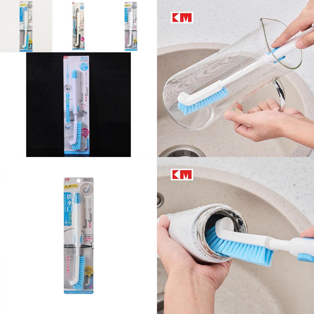 Extendable Bottle Brush With Plastic Handle For Kitchen Sink Drain Cleaning