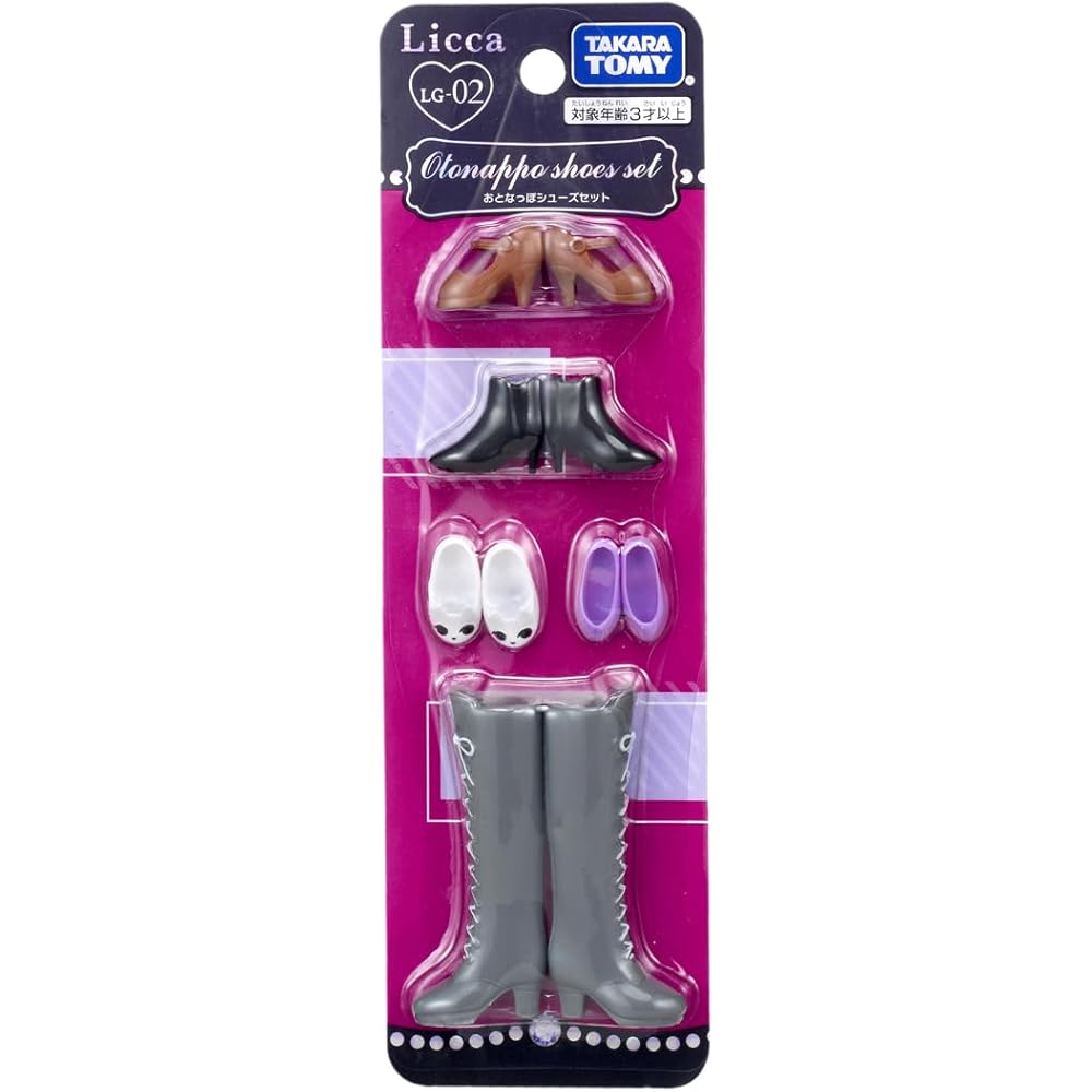 Takara Tomy Licca-chan LG-02 Adult Style Shoe Set Dress-Up Toy for Kids Age 3 and Up