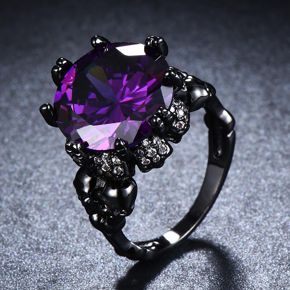 

Круглое Большое Черное Бриллиантовое Маленькое Черное Бриллиантовое Кольцо Мужское и Женское Темпераментное Персонализированное Кольцо No. 10