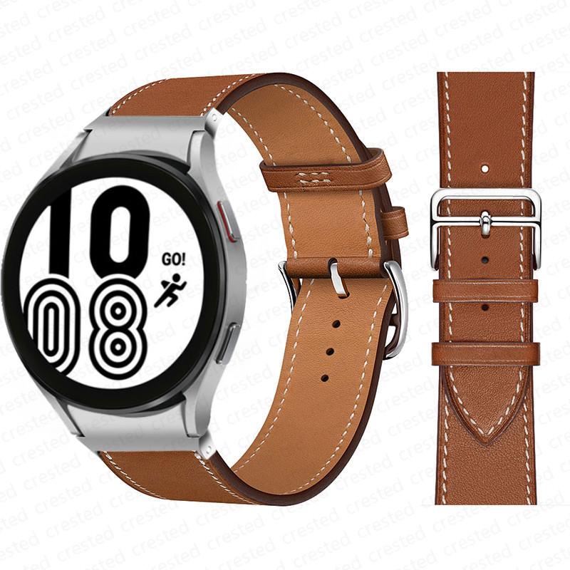 

20mm Band For Samsung Galaxy Watch 6 4 classic/5 Pro 44mm 40mm 47mm 43mm 45 No Gaps Leather Bracelet Correa Galaxy Watch 6 Strap Galaxy 6 44mm 40mm