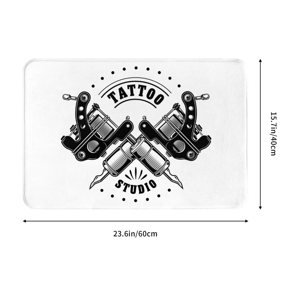 Tattoo Studio Front Door Mat Anti-Slip Outdoor Quick Dry Doormat Kitchen Balcony Entrance Rug Carpet